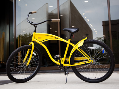 Fifty yellow bikes are now available downtown for anyone to use.  At least, there were fifty when the program started.