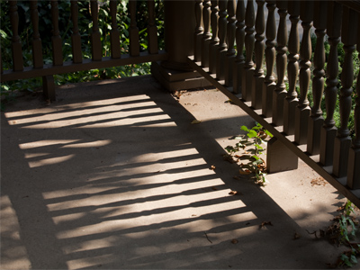 A sign that fall is coming:  long shadows at 5:12pm.