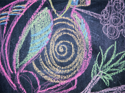 Impermanent chalk art.