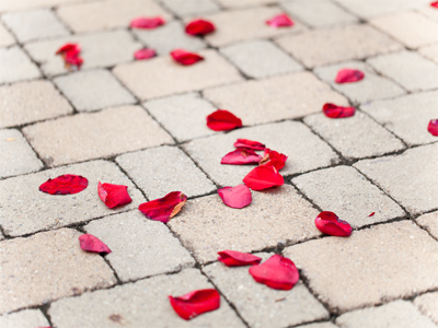 Traces of a wedding.