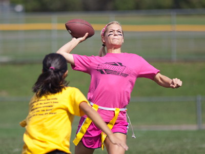 Nice effort, QB, but the pass was intercepted.