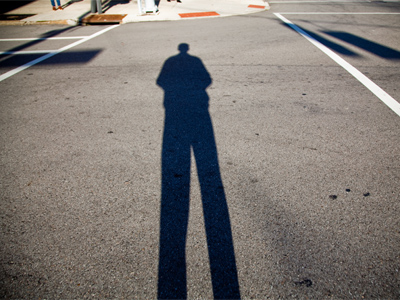 Afterward, I realized I should`ve taken a picture of a car running over my shadow.