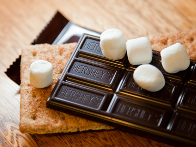 Through an odd coincidence, I ended up with chocolate bars, graham crackers and marshmallows.  What to do?