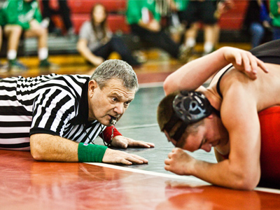 As long as there`s still a pulse, the ref lets them wrestle.