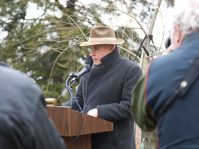 Mayor Gary Leitzell read a proclamation that designated February 9, 2012, Paul Laurence Dunbar Day in Dayton.
