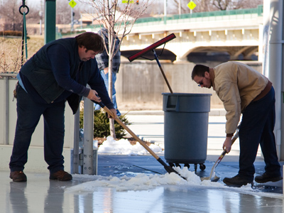 I haven`t had to shovel any snow this winter.