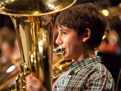 The tuba was commonly played in early jazz ensembles.