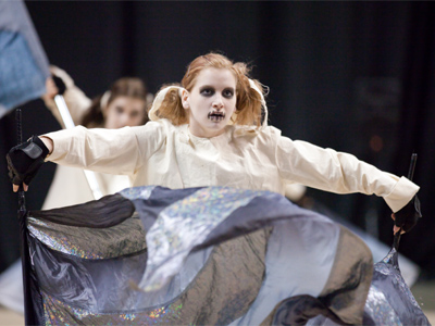 Spooky shows are nothing new;  using two flags is new.