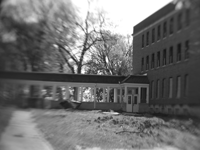 This breezeway to my art and drafting classes was always freezing year `round.  And it leaked, so watch out for ice.