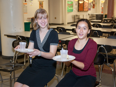 They were eating on an `air table.`