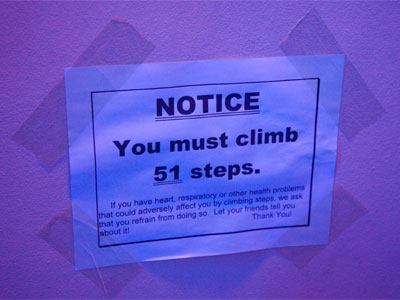 You also have to walk down, so that makes 102 steps.