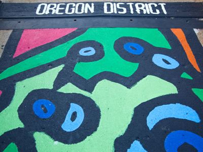 The Oregon District:  home of green and blue blobs.