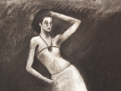 This charcoal sketch reminds me of some of my photos.