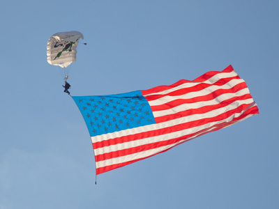 A short while later, an ambulance was needed, but the skydiver is fine and will jump another day.