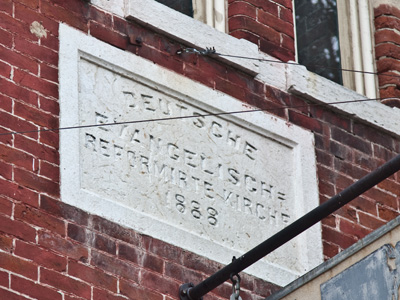 The 1888 German Evangelistic Reformed Church around the corner from me is now an indoor rock-climbing center.