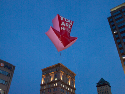 Urban Nights:  gigantic flotation devices.