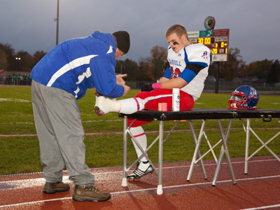 Friday night football in the cold rain.  What could be better?