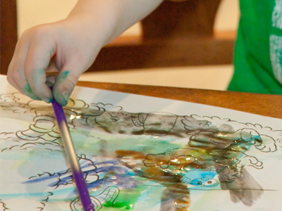 Watercolor painting is lots of fun.