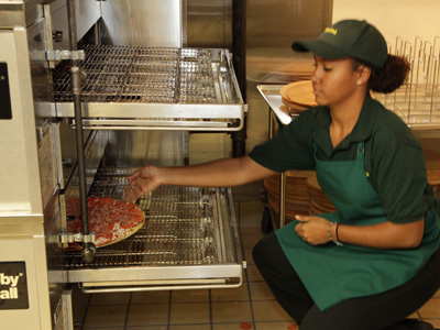 It`s served hot from the oven.