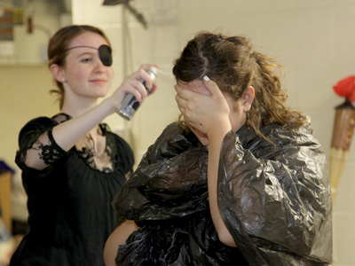 A little gray hair spray and a high school student looks old.