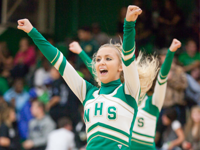 The National Honor Society has cheerleaders?