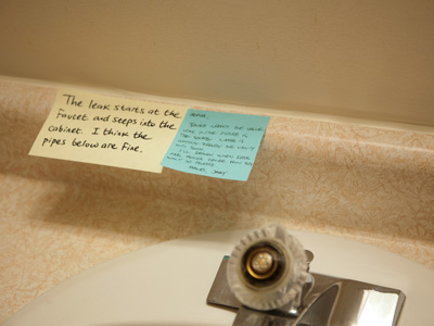 Dialogue with a plumber.