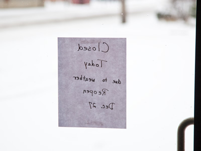 Just because we`re closed doesn`t mean I get the day off.