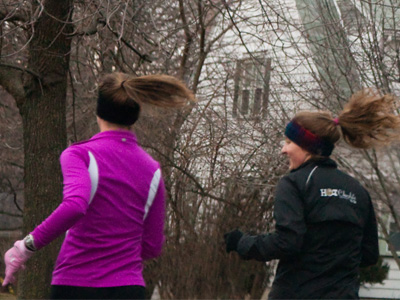 Exercising their hair.