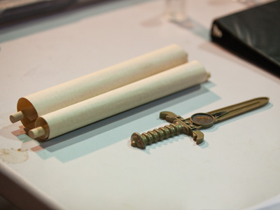 And the [plastic] dagger is sharpened.