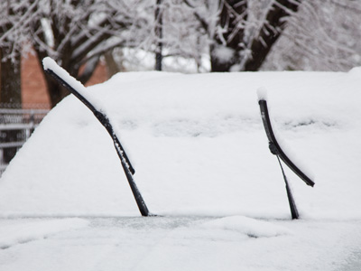 The snow makes me feel like raising my arms in despair.