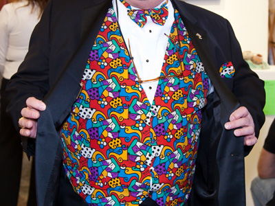 What the auctioneer wore.