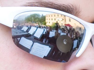 What the percussionist saw.