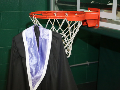 Athletics and academics hanging around together.