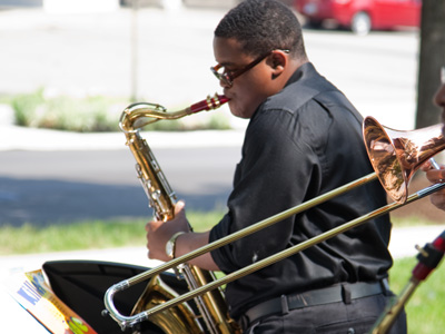 More saxophone and less trombone, please.