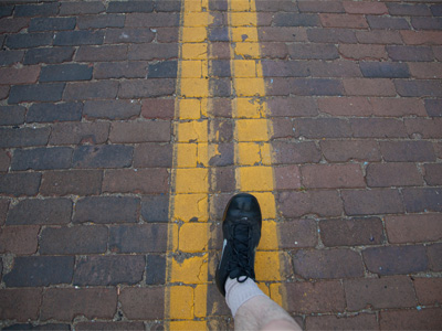 Walking back to the old -- very old -- neighborhood.