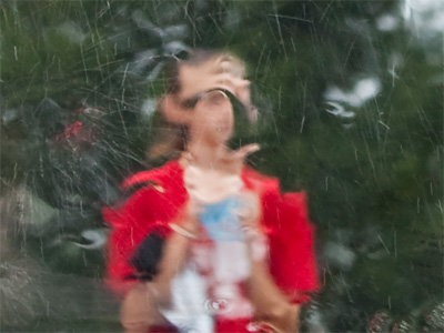 I was quite comfortable watching from my car, thanks.