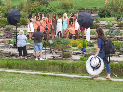 The photographers were out early at the park this morning.  I managed to get two in this picture.