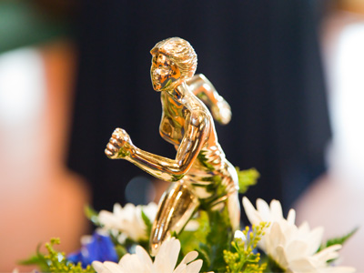 She runs to catch it.