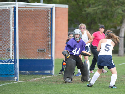Everyone, including the goalie, just watches to see if the ball will go in the goal.  It didn`t.