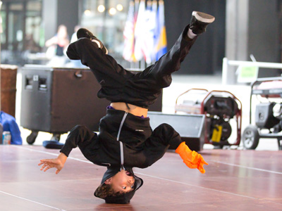 Doing this in school leads to trouble.  Doing it in front of an audience leads to applause.