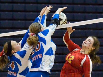 Blue dominated Red all night long.