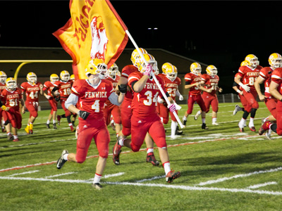 On their way to a 70-14 victory.