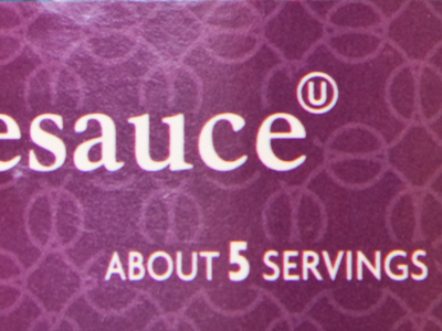 Uhmm, how about three servings?  Love the applesauce.