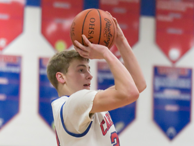 He made a dunk, but some cheerleader blocked my view, so you get a jump shot instead.