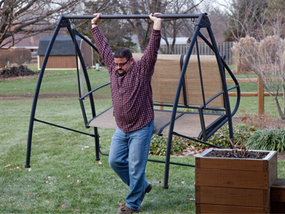 Getting the backyard ready for winter.