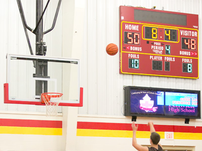 Down by two, eight seconds left, ball`s up . . . KLANG!