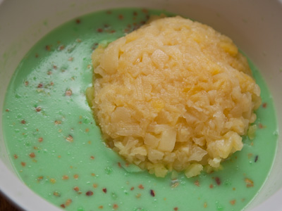 Drain a can of crushed pineapple and toss that in.