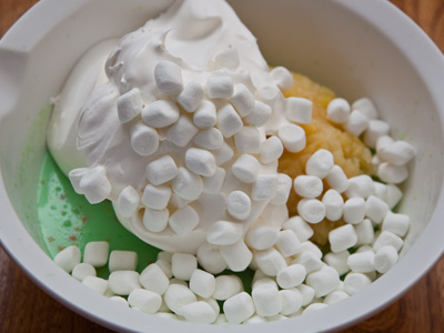 And then put in some mini-marshmallows, for Vitamin M.