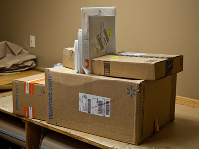 The morning FedEx driver dropped these off where I work.  They don`t belong here.  He just left them for the afternoon FedEx driver to pick up.  Sure thing, we`re here to serve.