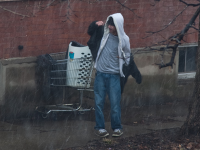 Next came a dark jacket.